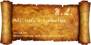 Mátyás Ludovika névjegykártya